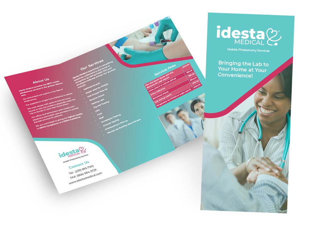 Third Idesta Medical work example of JF Designs web design services