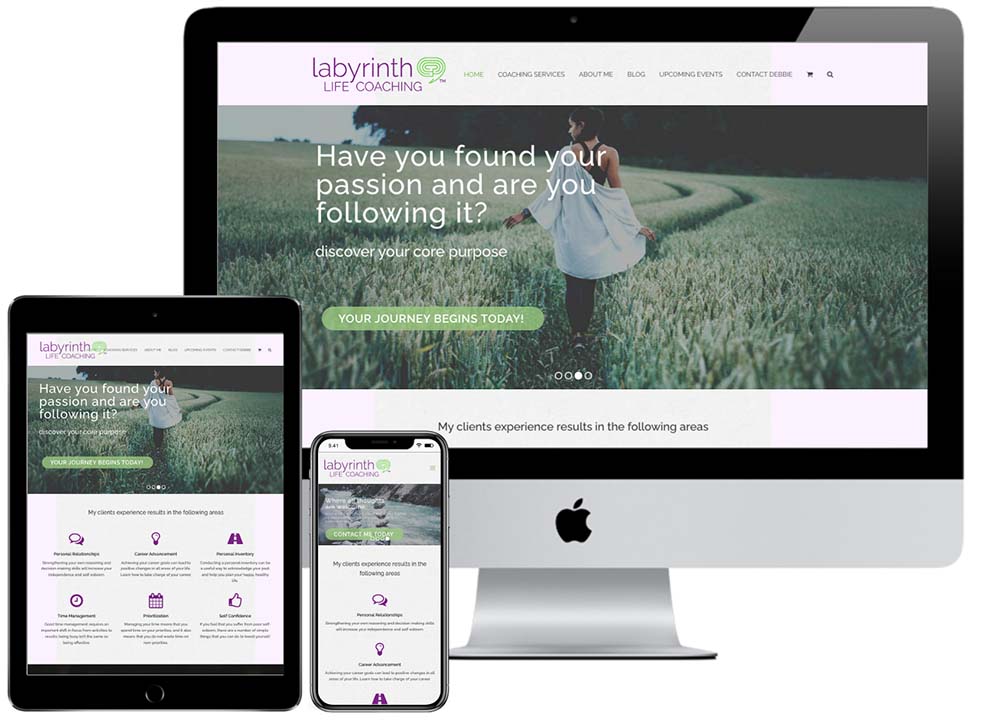 Labyrinth Life Coaching - JF Designs Web Design Portfolio