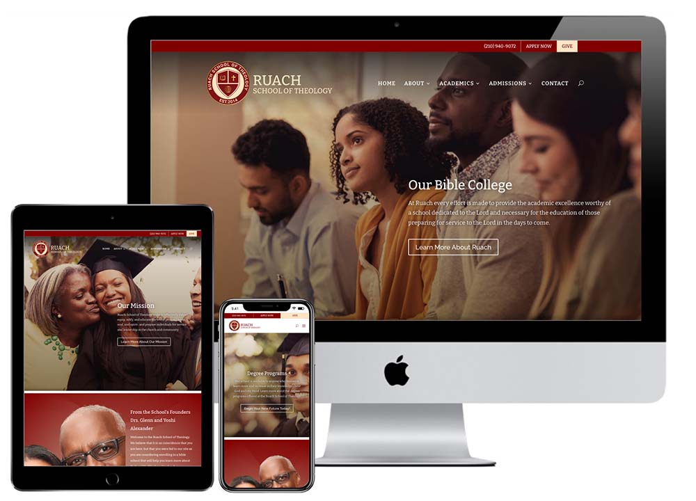 Ruach School of Theology - JF Designs Web Design Work Portfolio